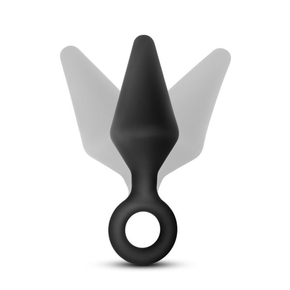 Anal Adventures Platinum - Silicone Loop Plug - Black - TruLuv Novelties