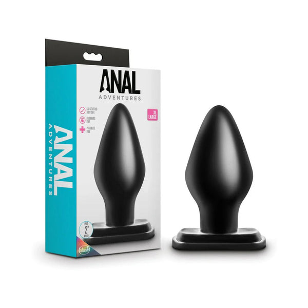 Anal Adventures X - Large Plug Black - TruLuv Novelties