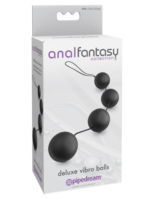 Anal Fantasy Collection Deluxe Vibro Balls - Black - TruLuv Novelties