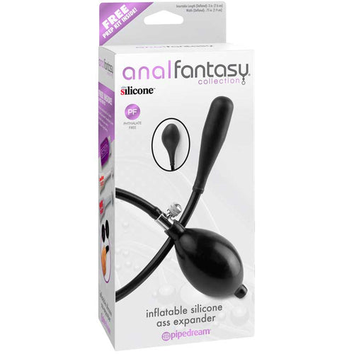 Anal Fantasy Collection Inflatable Silicone Ass Expander Black - TruLuv Novelties