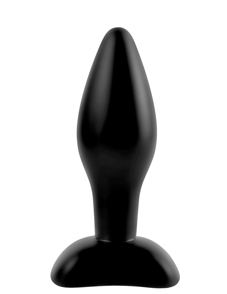 Anal Fantasy Collection Small Silicone Plug - Black - TruLuv Novelties