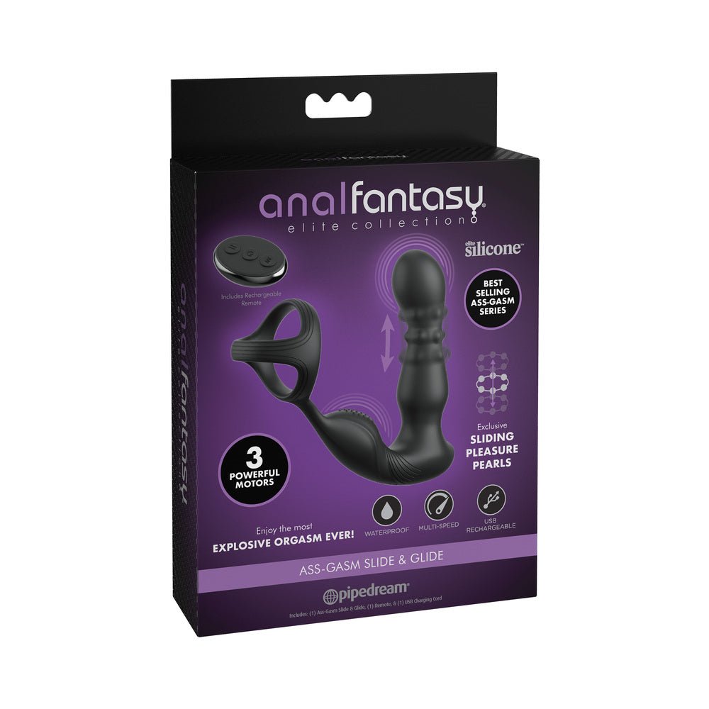 Anal Fantasy Elite Ass-gasm Slide & Glide Black - TruLuv Novelties
