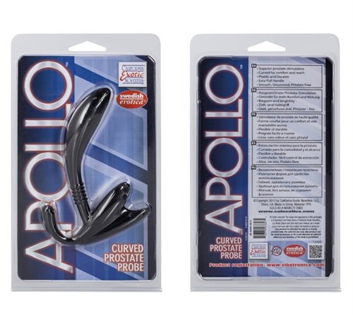 Apollo Curved Prostate Probe - Black - TruLuv Novelties