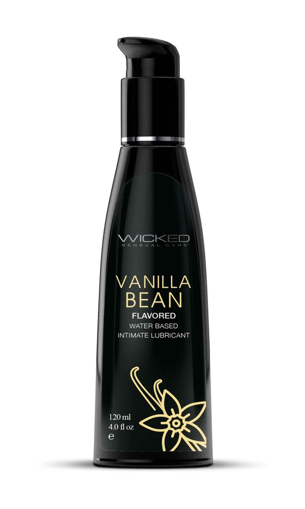 Aqua Vanilla Bean Flavored Water Based Intimate Lubricant - 4 Fl. Oz. - TruLuv Novelties