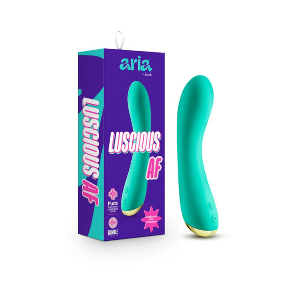 Aria Luscious AF Rechargeable Silicone G - Spot Vibrator Teal - TruLuv Novelties