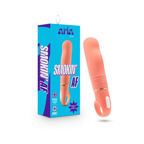 Aria Smokin' AF Silicone Vibrator Coral - TruLuv Novelties