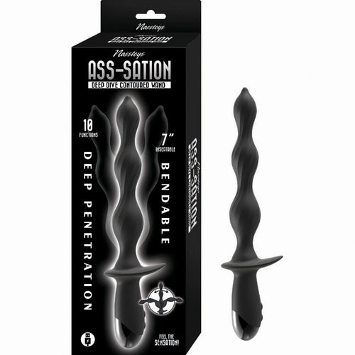 Ass - Sation Deep Dive Contoured Wand - Black - TruLuv Novelties