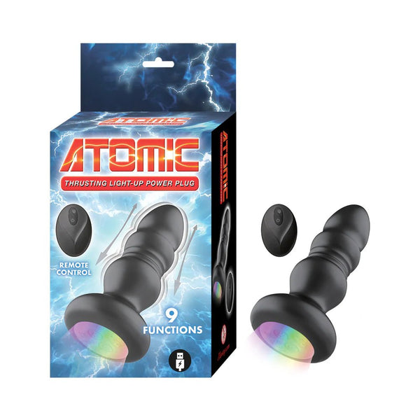 Atomic Thrusting Light - Up Power Plug Black - TruLuv Novelties