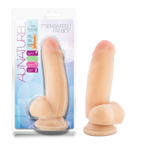 Au Naturel 7 Inch Sensa Feel Fat Boy - Beige - TruLuv Novelties