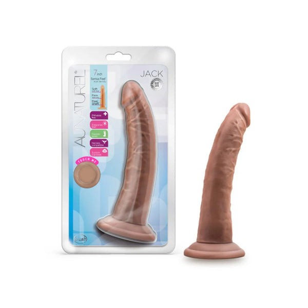 Au Naturel Jack 7 in. Posable Dual Density Dildo Tan - TruLuv Novelties