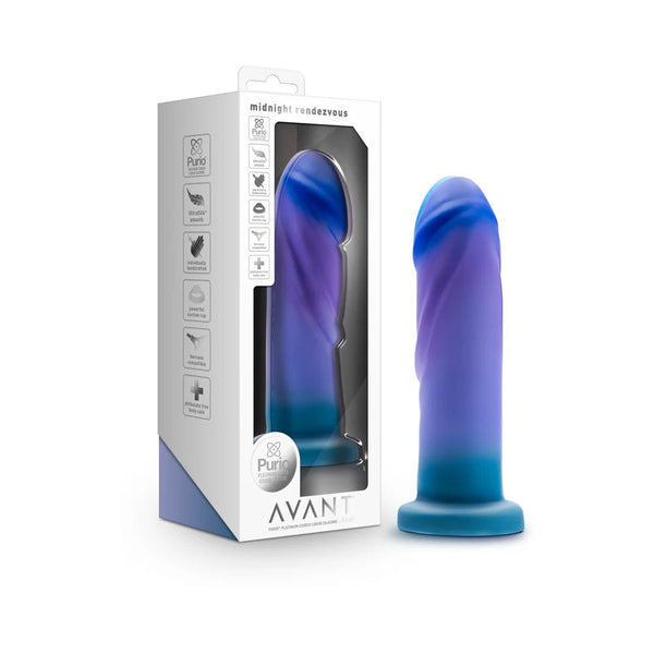 Avant Midnight Rendezvous 7.5 in. Dildo Ocean Blue - TruLuv Novelties