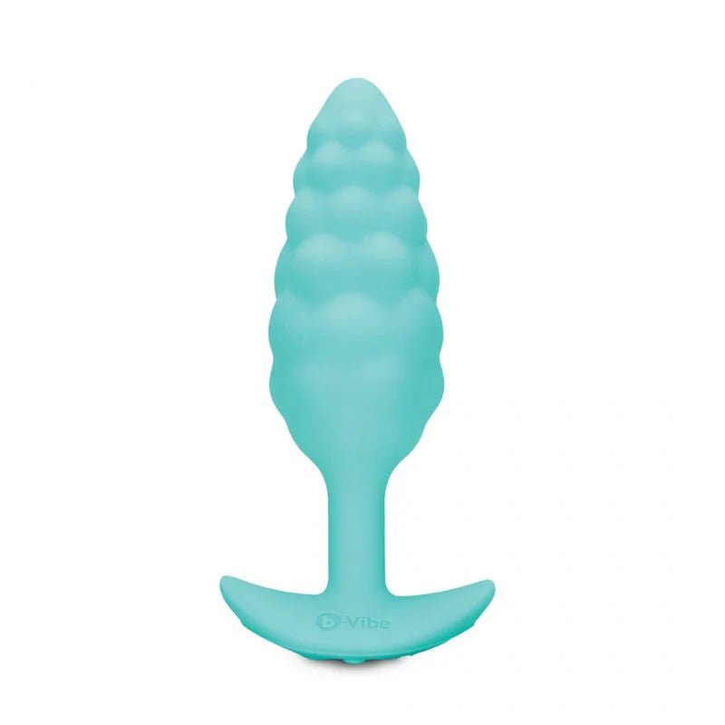 b - Vibe Bump Rechargeable Vibrating Silicone Textured Anal Plug Mint - TruLuv Novelties