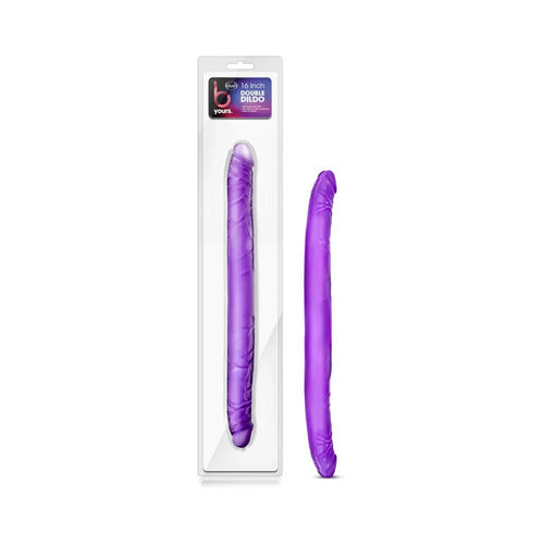 B Yours 16 in. Double Dildo Purple - TruLuv Novelties