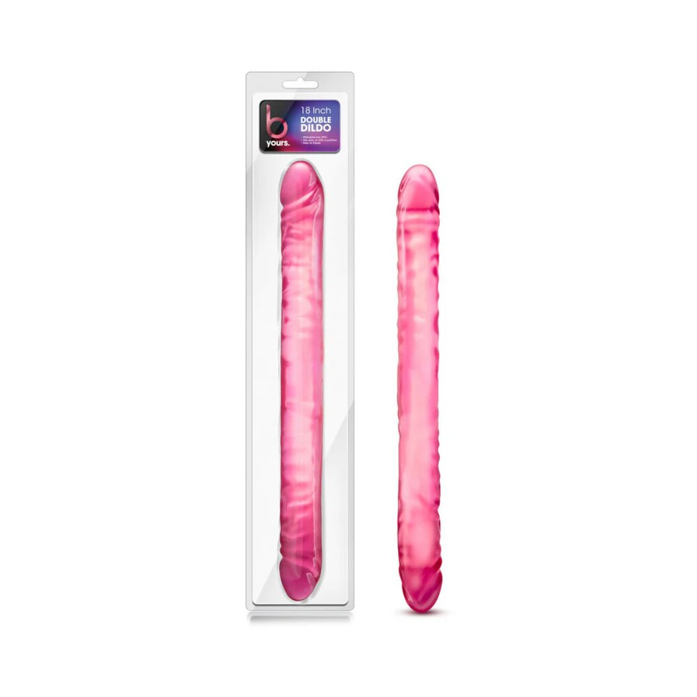 B Yours 18 in. Double Dildo Pink - TruLuv Novelties