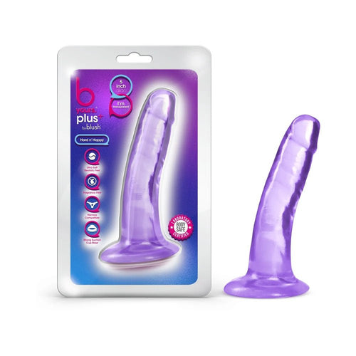 B Yours Plus Hard n' Happy 5 in. Dildo Purple - TruLuv Novelties