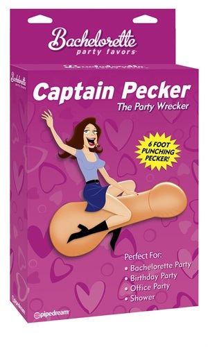 Bachelorette Party Favors - Captain Pecker the Inflatable Party Pecker - TruLuv Novelties