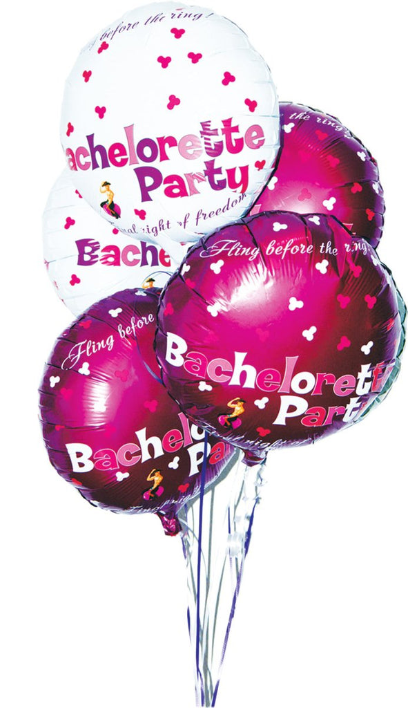 Bachelorette Party Foil Balloons 9 Pack Assorted Colors - TruLuv Novelties