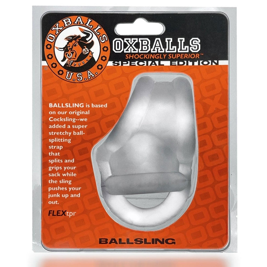 Ball Sling With Ball Splitter - Clear Ice - TruLuv Novelties