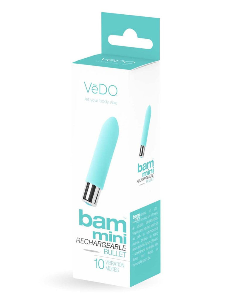 Bam Mini Rechargeable Bullet Vibe - Turquoise - TruLuv Novelties