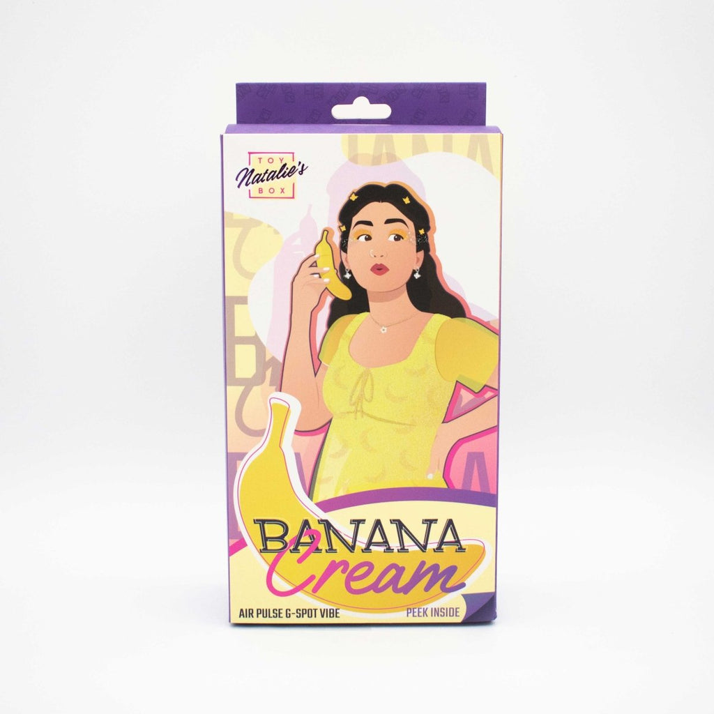 Banana Cream Air Pulse and G - Spot Vibrator - Yellow - TruLuv Novelties