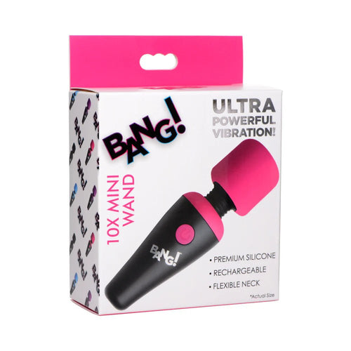 BANG! 10X Vibrating Mini Silicone Wand Pink - TruLuv Novelties