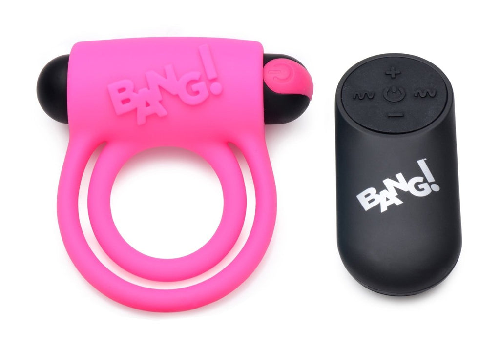 Bang - Silicone Cock Ring and Bullet With Remote Control - TruLuv Novelties