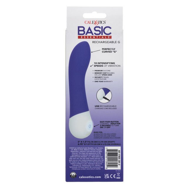 Basic Essentials Rechargeable G - Purple - TruLuv Novelties