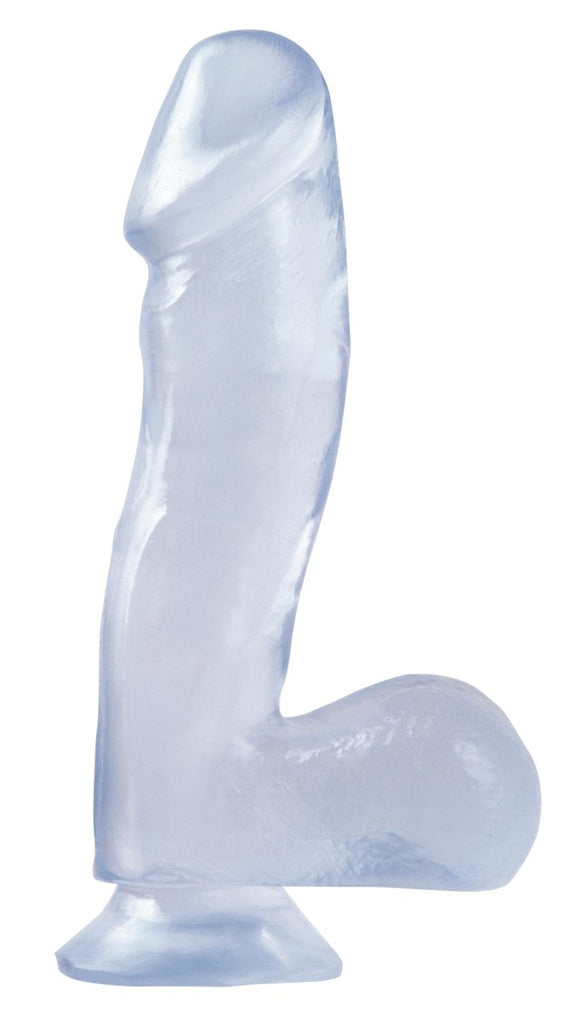 Basix Rubber Works - 6.5 Inch Dong With Suction Cup - Clear - TruLuv Novelties
