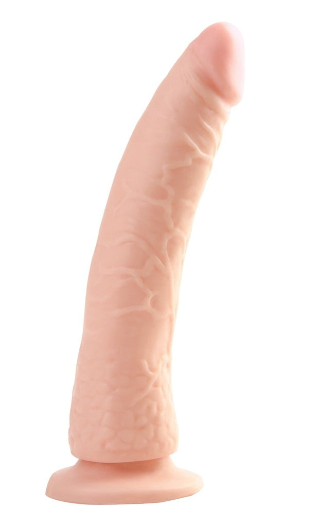 Basix Rubber Works - Slim 7 Inch With Suction Cup - Flesh - TruLuv Novelties