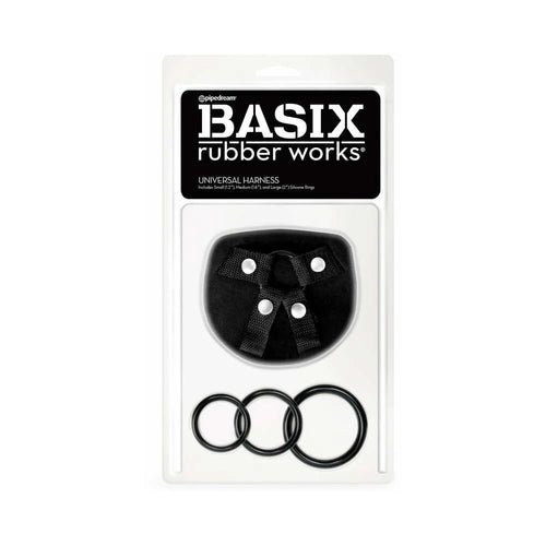Basix Rubber Works Universal Harness O/S Black - TruLuv Novelties