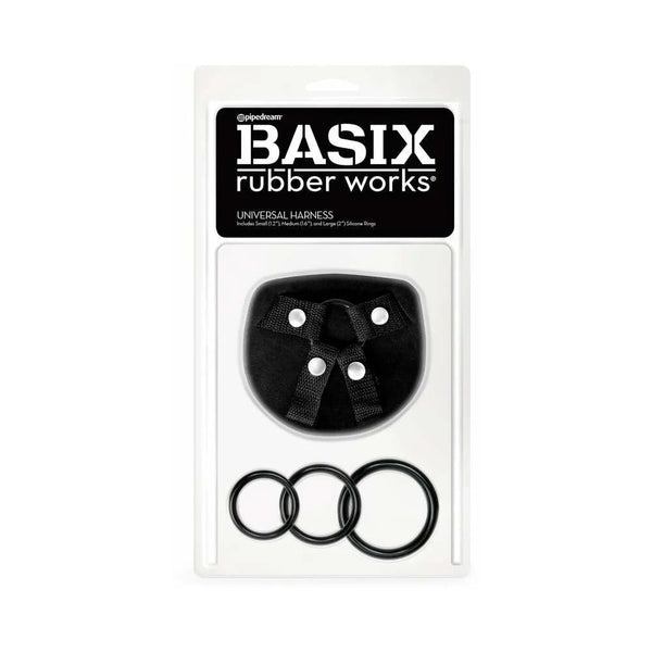 Basix Rubber Works Universal Harness O/S Black - TruLuv Novelties