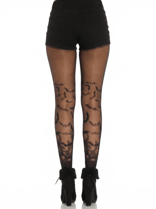 Bat Wing Sheer Tights Black Os - TruLuv Novelties