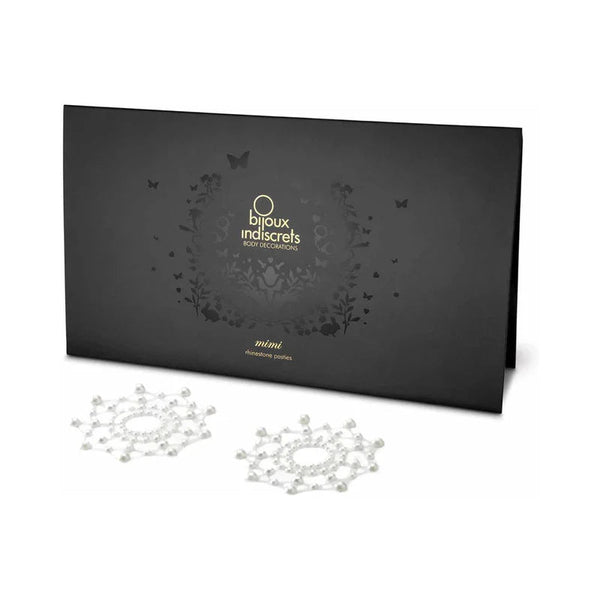 Bijoux Indiscrets Mimi Rhinestone Pasties Circles Pearl - TruLuv Novelties