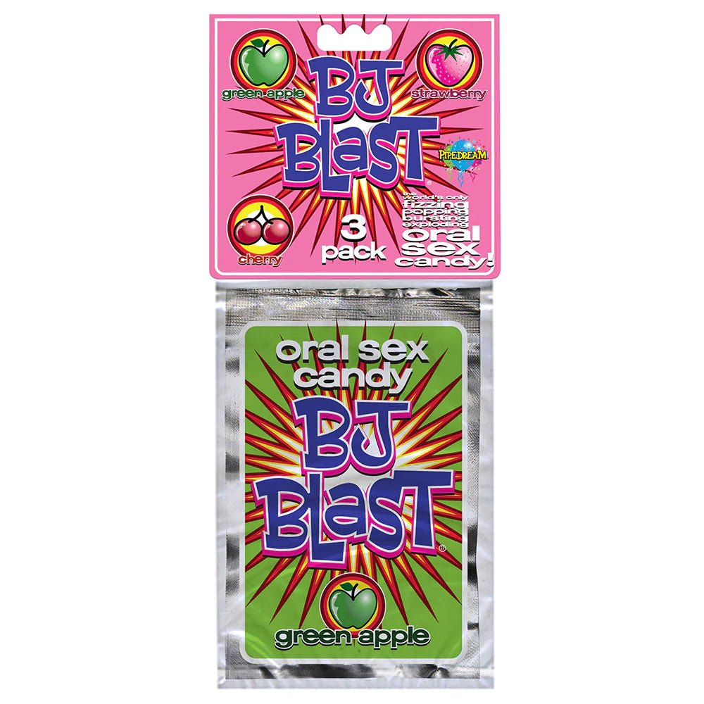 BJ Blast Oral Sex Candy 3 - Pack (Strawberry, Cherry & Green Apple) - TruLuv Novelties