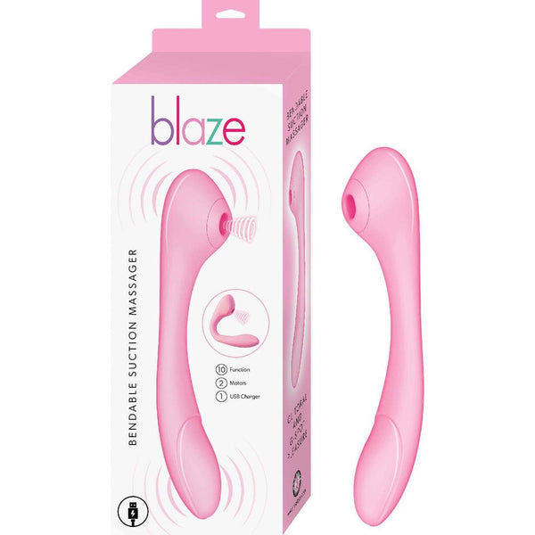 Blaze Bendable Suction Massager - Pink - TruLuv Novelties