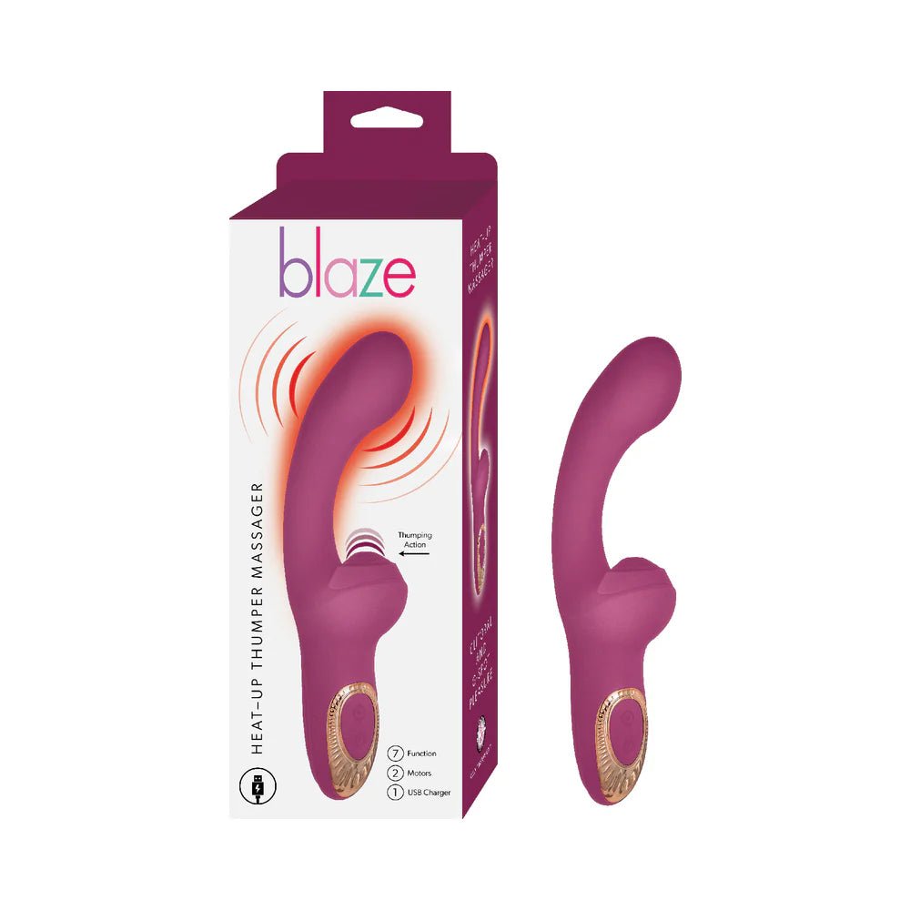 Blaze Heat - Up Thumper Massager Eggplant - TruLuv Novelties