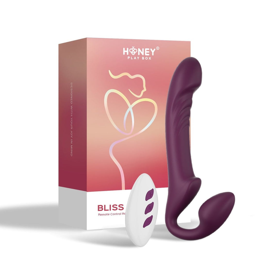 Bliss - Rotating Head Strapless Strap on - Red Wine - TruLuv Novelties