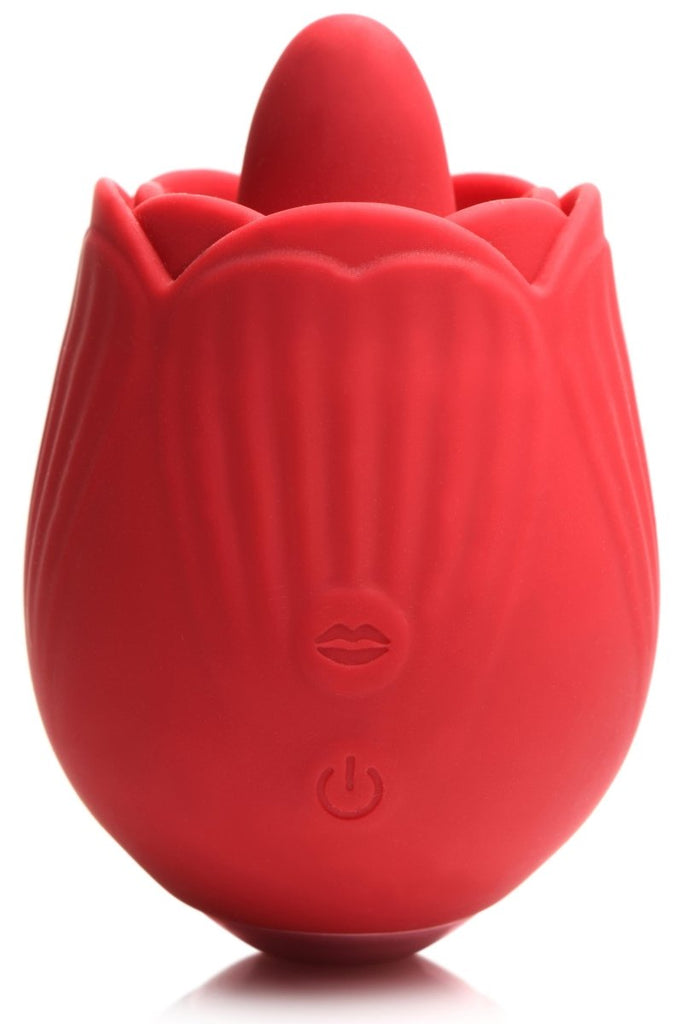 Bloomgasm - French Rose Licking and Vibrating Stimulator - Red - TruLuv Novelties