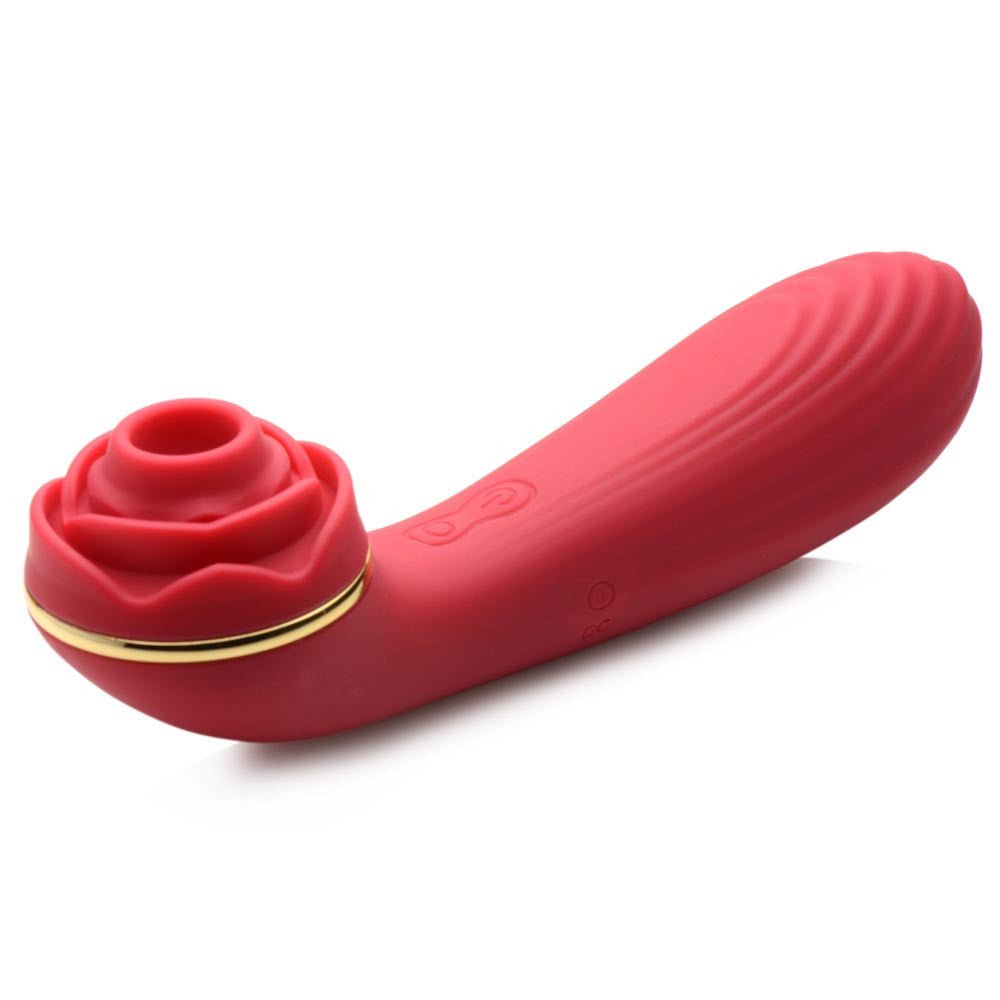 Bloomgasm Passion Petals 10x Suction Rose Vibrator - Red - TruLuv Novelties