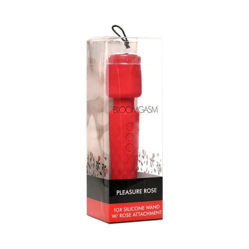 Bloomgasm Pleasure Rose 10X Silicone Wand with Rose Attachment - TruLuv Novelties