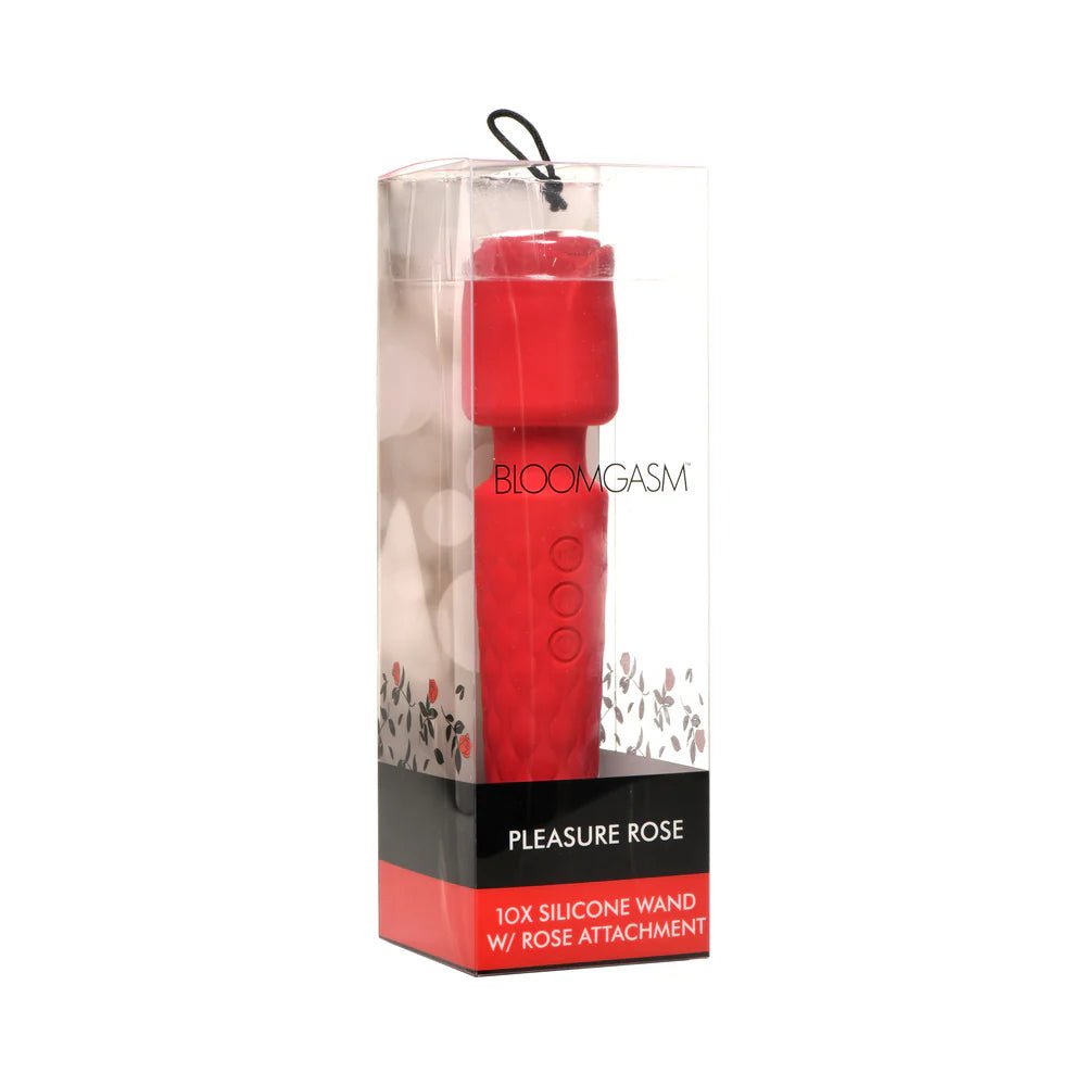 Bloomgasm Pleasure Rose 10X Silicone Wand with Rose Attachment - TruLuv Novelties
