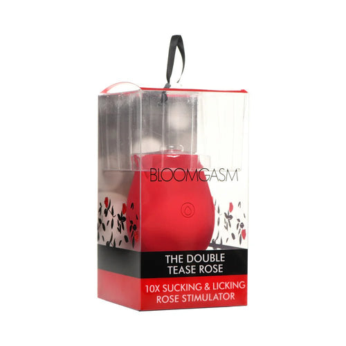 Bloomgasm The Double Tease Rose 10X Sucking & Licking Rose Stimulator - TruLuv Novelties