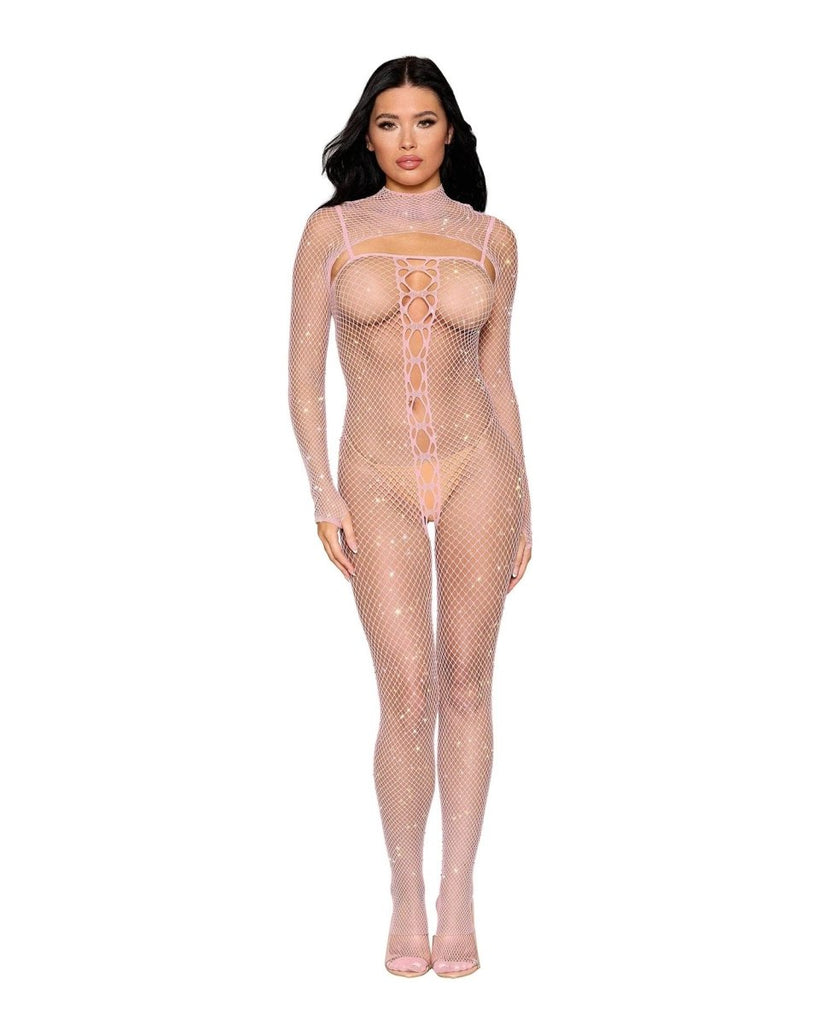 Bodystocking and Shrug Dmnd - One Size - Pink - TruLuv Novelties