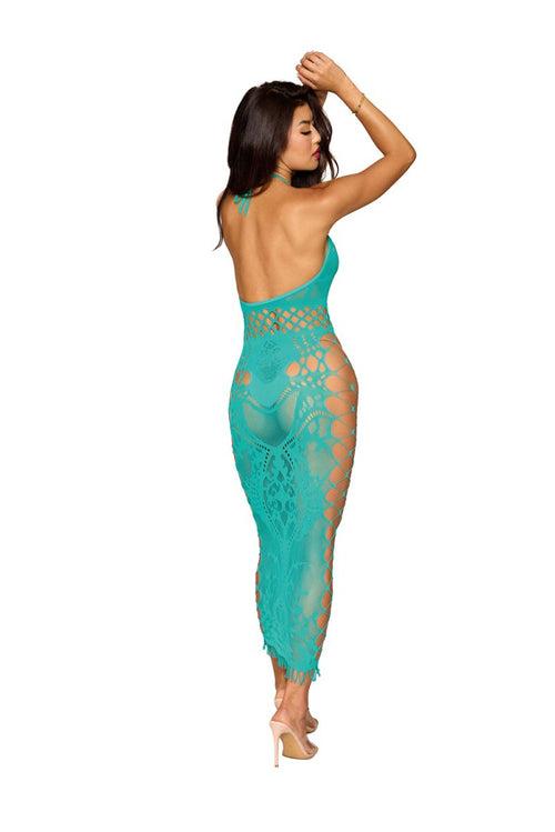 Bodystocking Gown Dmnd - One Size - Agate - TruLuv Novelties