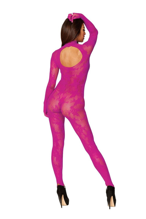 Bodystocking With Finger Gloves - One Size - Azalea - TruLuv Novelties