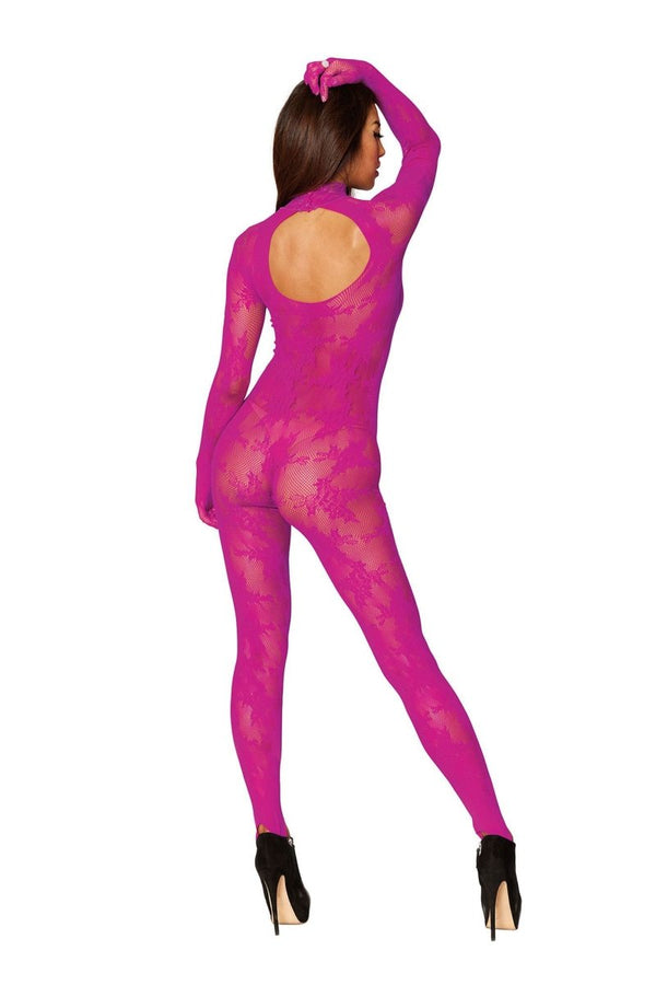 Bodystocking With Finger Gloves - One Size - Azalea - TruLuv Novelties
