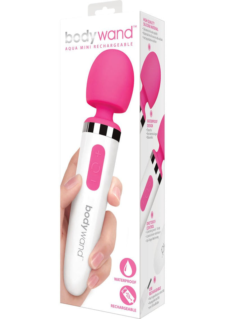 Bodywand Aqua Mini Silicone Rechargeable Massager - Pink - TruLuv Novelties