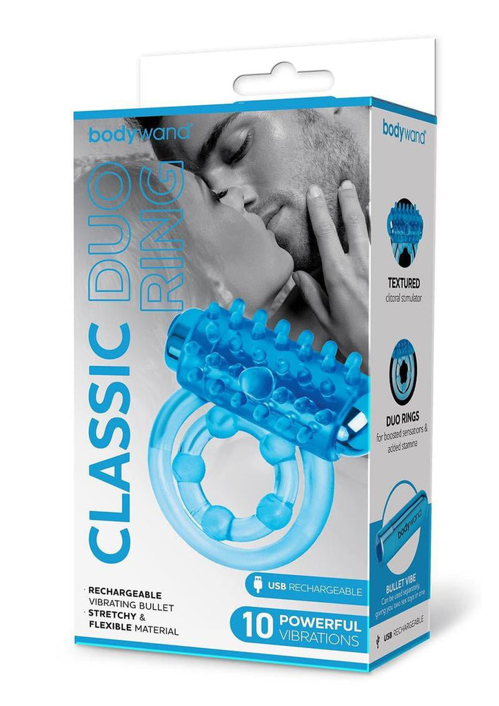 Bodywand Rechargeable Classic Duo Ring - Blue - TruLuv Novelties