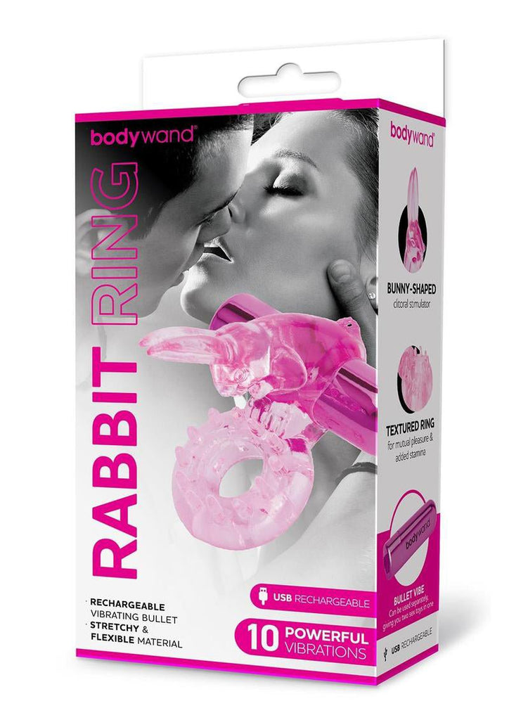Bodywand Rechargeable Rabbit Ring - Pink - TruLuv Novelties