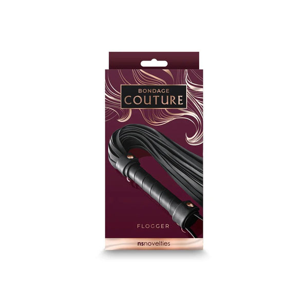Bondage Couture Flogger Black - TruLuv Novelties